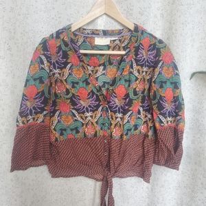 Tie front blouse